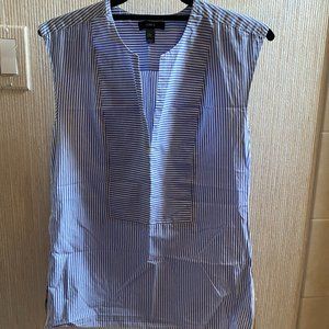 SOLDJ Crew Blue and White Stripped Sleeveless Tank